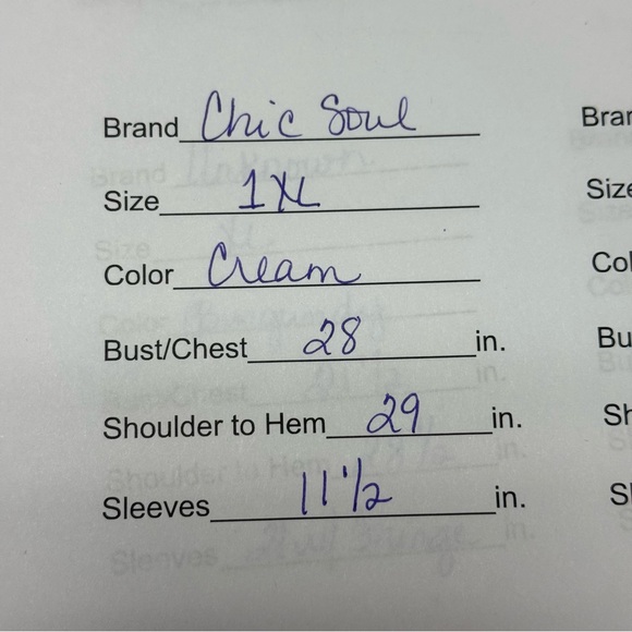 Chic Soul White V-Neck Babydoll Blouse – 1XL Made in USA - Picture 7 of 7